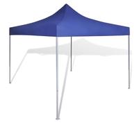 QJBSAVVA Tente Pliable Bleu 3 x 3 m, Tonnelle de Jardin en Acier Enduit de Poudre avec Toit en Polyester, Barnum de Fête Robuste pour Événement Extérieur, Barbecue et Réception