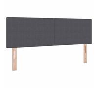 QJBSAVVA Tête de Lit 140 cm en Velours Côtelé, Dosseret de Lit Rembourré Gris Foncé pour Chambre Adulte, Hauteur Réglable 78/88 cm, Structure Moderne en Bois de Pin Massif