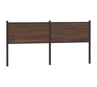 QJBSAVVA Tête de Lit 160 cm Chêne Marron, Dosseret de Lit en Bois d'Ingénierie et Acier, Panneau Arrière de Remplacement pour Cadre de Lit Double dans la Chambre à Coucher