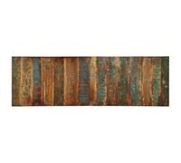 QJBSAVVA Tête de lit 160 cm en bois massif vieilli - Montage mural pour lit double - Design industriel vintage - Panneau mural multicolore - 160 x 1,5 x 50 cm