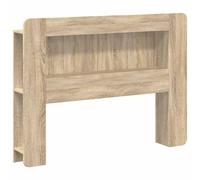 QJBSAVVA Tête de lit avec étagère en chêne Sonoma 135 cm, tête de lit moderne en bois avec étagères pour espace de rangement dans la chambre à coucher, bibliothèque stable sur le lit, 135 x 18,5 x 100