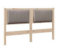 QJBSAVVA Tête de Lit Capitonnée en Bois de Pin Massif Marron 140,5 cm, Dosseret Rembourré en Tissu Moderne pour Lit de Chambre Adulte ou d'amis, Design Épuré et Facile à Nettoyer