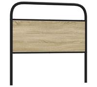 QJBSAVVA Tête de Lit de Remplacement 100 cm, Dosseret de Lit Design Classique en Acier et Bois d'Ingénierie, Structure Robuste pour Chambre à Coucher, Coloris Chêne Sonoma