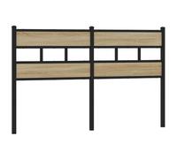 QJBSAVVA Tête de Lit de Remplacement 140 cm, Dosseret de Lit Design Industriel en Fer et Bois d'Ingénierie Chêne Sonoma, Tête de Lit Classique pour Chambre à Coucher 146 x 91,5 cm