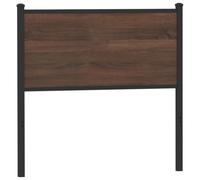 QJBSAVVA Tête de Lit de Remplacement 80 cm, Tête de Lit en Bois d'Ingénierie et Acier pour Cadre de Lit Simple, Dosseret de Lit Moderne, Chêne Marron, 85 x 3 x 91,5 cm