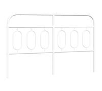 QJBSAVVA Tête de Lit de Remplacement en Métal Blanc 150 cm, Dosseret de Lit en Acier Robuste avec Pieds Stables pour Cadre de Lit Double de Chambre, 156 x 3 x 100 cm