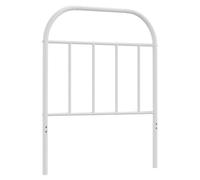 QJBSAVVA Tête de Lit de Remplacement en Métal Blanc 75 cm, Dosseret de Lit en Acier pour Lit Simple et Cadre à Tubes Ronds, Décoration Classique de Chambre à Coucher