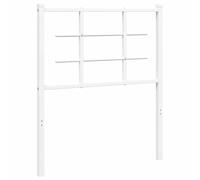 QJBSAVVA Tête de Lit de Remplacement en Métal Blanc 75 cm, Dosseret de Lit Moderne en Acier Revêtu de Poudre pour Cadre de Lit à Tubes Carrés, Dimensions 80 x 3 x 90 cm