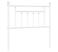 QJBSAVVA Tête de Lit de Remplacement en Métal Blanc 90 cm, Dosseret de Lit en Acier Robuste pour Lit à Tubes Ronds, Accessoire de Chambre à Coucher Élégant, 95 x 3 x 97 cm