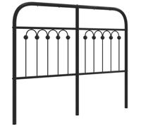 QJBSAVVA Tête de Lit de Remplacement en Métal Noir 120 cm, Dosseret de Lit Classique en Acier Stable et Robuste, Panneau de Lit Élégant pour Décoration de Chambre à Coucher