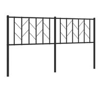 QJBSAVVA Tête de Lit de Remplacement en Métal Noir 160 cm, Dosseret de Lit Design en Acier pour Cadre de Lit Double, Robuste et Élégant pour Chambre à Coucher, 166 x 3 x 90 cm