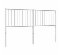 QJBSAVVA Tête de Lit en Métal Blanc 160 cm, Dosseret de Lit Moderne en Acier pour Cadre de Lit Double, Tête de Lit de Remplacement Robuste pour Chambre à Coucher, 166 x 3 x 90 cm