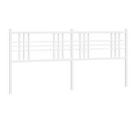 QJBSAVVA Tête de Lit en Métal Blanc 193 cm, Dosseret de Lit Moderne en Acier Robuste, Tête de Lit de Remplacement pour Cadre de Lit de Largeur 193 cm, Dimensions 198 x 3 x 90 cm