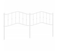 QJBSAVVA Tête de Lit en Métal Blanc 200 cm, Dosseret de Remplacement en Acier pour Cadre de Lit Double de Chambre Adulte, Structure Stable et Moderne, 206 x 4 x 98 cm