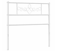 QJBSAVVA Tête de Lit en Métal Blanc 75 cm, Dosseret de Remplacement en Acier Revêtu de Poudre pour Cadre de Lit Simple, Tête de Lit Moderne pour Chambre à Coucher, 80 x 3 x 90 cm