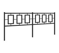 QJBSAVVA Tête de Lit en Métal Noir 193 cm, Dosseret de Lit de Remplacement en Acier pour Cadre à Tubes Carrés, Design Classique Élégant pour Chambre à Coucher, 198 x 3 x 91 cm