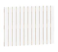 QJBSAVVA Tête de lit murale blanche, 82,5 x 3 x 60 cm, en pin massif, panneau de montage mural, pour lits sans tête de lit, design rustique pour chambre à coucher, décoration murale