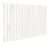 QJBSAVVA Tête de Lit Murale en Bois de Pin Massif Blanc 108x3x60 cm, Dosseret de Lit Suspendu Moderne pour Lit Simple et Adulte, Panneau Mural Décoratif de Chambre à Coucher