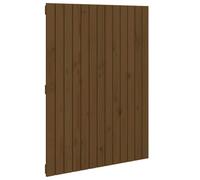 QJBSAVVA Tête de Lit Murale en Bois de Pin Massif Marron Miel 82,5x3x110 cm, Dosseret de Lit Design Rustique pour Chambre à Coucher Adulte, Support Dorsal pour Lit sans Tête