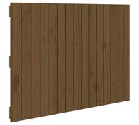 QJBSAVVA Tête de lit murale marron miel, 95,5 x 3 x 60 cm, en pin massif, classique pour montage mural dans la chambre à coucher, dossier stable pour lits sans tête de lit