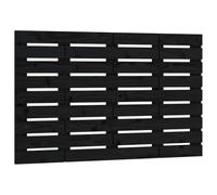 QJBSAVVA Tête de Lit Murale Noir 96x3x63 cm, Dosseret de Lit Suspendu en Bois de Pin Massif, Panneau Mural Décoratif et Rustique pour Lit Simple et Chambre à Coucher