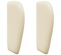 QJBSAVVA Tête de lit oreille crème 40 x 23 x 6 cm - Panneau mural rembourré en PVC avec rembourrage en mousse, élément de tête de lit moderne pour chambre à coucher et chambre d'amis, contreplaqué