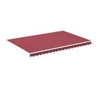 QJBSAVVA Toile d'auvent, bordeaux, 4,5 x 3 m, tissu de rechange en polyester avec revêtement PU pour auvent de terrasse, jardin et balcon, housse de rechange avec cantonnière 430 x 295 cm
