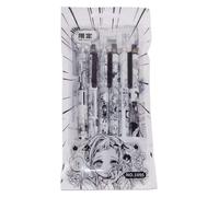 QJIRZB Hanako-kun Lot de 6 stylos à bille Yugi Amane Yashiro Nene Anime Stylo à encre gel noire Coffret cadeau pour la rentrée scolaire (B)