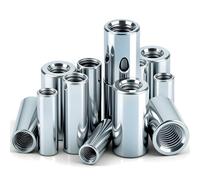 qjuwhua 8 Pièces M6 Manchons Filetés Ronds de Connexion M6x12x30mm en Acier Carbone Zingué Manchon Tige Filetee Ecrou Cylindrique Long Entretoise pour Machines Meubles et Appareils Électroniques
