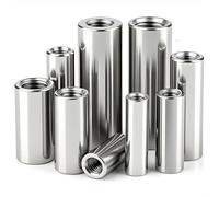 qjuwhua Lot de 12 manchons filetés ronds M3 - M3 x 6 x 20 mm - En acier inoxydable 304 - Écrou de connexion - Écrou long - Filetage intérieur - Manchons d'espacement - Écrou de tige pour machines
