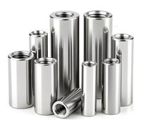 qjuwhua Lot de 4 manchons filetés ronds M6 - M6 x 10 x 30 mm - En acier inoxydable 304 - Écrou de connexion - Écrou long - Filetage intérieur - Manchons d'espacement - Écrou de tige pour machines