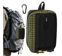 Qkbuza Pochette pour sac à dos | Fermeture éclair étanche séparée, sac à outils multifonction pour ranger pièces de monnaie, argent, clés, écouteurs, outil de voyage, camping, escalade, chasse, plein