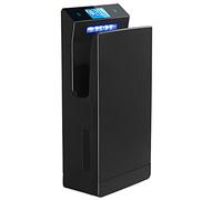 QL Sèche-Mains Électrique avec Écran LCD,Stérilisation UV et Filtre HEPA,Air-Jet Ions 1350W Automatique,Commerciale Noir Mat