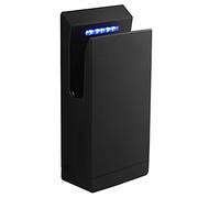 QL Sèche-Mains Électrique avec Stérilisation UV et Filtre HEPA,Air-Jet Ions 1350W Automatique,Commerciale Seche Main Mural,Noir Mat