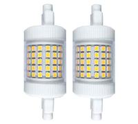 QLEE 12w R7s Ampoule Led 78mm 150w Équivalent Lumière 3.1 "Dimmable Double Ended J Base T3 R7s 78mm Ampoule Led 220v Projecteur De Lecture Lampe De Sol De Travail Soft Light 2PCS