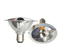 QLEE Lot de 2 réflecteurs LED Ar70 3 W AC DC 12 V Ba15d Base 4000 K Blanc naturel Équivalent à des ampoules 25 W Pour intérieur ou extérieur