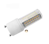 QLEE mince GU24 ampoule LED pour ventilateur de plafond de salle de bain 3000K chaud blanc 2 ampoules à pointe serrure de torsion courte T2 remplacement de spirale CFL 1400 lumens