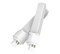 QLEE Natural Daylight Gx24q 4 broches Ampoule LED PL-C Retrofit Remplacement de la lampe fluorescente compacte 26W 1400 Lm 314° Rotation libre horizontale encastrée G24q Ampoule verte, 12W 4000K 2pcs