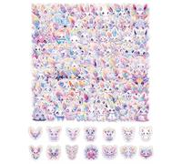 QLEUIFT Lot de 50 Autocollants animaux en cristal, Autocollants Vinyle Graffiti Stickers,ordinateur portable,téléphone,autocollants planche à roulettes pour adultes adolescents filles enfants