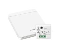 QLK Interrupteur Sans Fil, Émetteur et Récepteur 10A 240V 433MHz avec d'éclairage, Interrupteur pour Lampes Jusqu'à 1500W, Portée 30m, Télécommande Sans Fil Rf, Installation Facile Pas