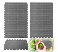 QLK Mini Bardeaux de Toit Auto Adhésifs Bardeau Toit Imperméabilité, 32 pièces Bardeau Bitume Toiture, Toit Auto-adhésifs pour Toits de Nichoirs Clapiers Niches et Boîtes Aux Lettres (Noir)