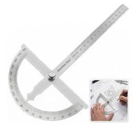 QLK Rapporteur d'angle Numerique, réglable Angle Protractor viseur d'angle Règle Ronde Rotatif 0-180°, Acier Inoxydable Protractor, Charpentier Bois Outil, Pour Menuiserie Et Dessin Technique