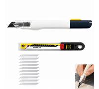 QLK Scalpel de Découpe avec 10pcs Lames de Rechange Premium Titan, Cutter de Précision, Scalpel Modelisme, pour l'artisanat Découpe de Travail d'art Bricolage Sculpture