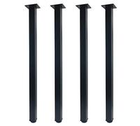 QLLY Lot de 4 pieds de bureau carrés réglables en métal de 81,3 cm