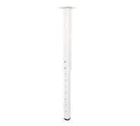 QLLY Pied de Table carré réglable, 60 à 100 cm, pour Bureau à Domicile et Bricolage, Pieds de Meubles (1, Blanc)