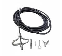 QLoztyse Ressort de Nettoyage de Canalisation Flexible pour Désobstruction de Drain Tête de Frappe à Chaîne Déboucheur Professionnel Convient pour Canalisations Ateliers Salles de Bain, 10M