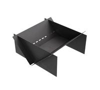 QLS Brûleur de jardin 70 x 70 cm, grand foyer en acier pliable, pour extérieur, noir 11462