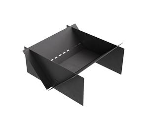 QLS Brûleur de jardin 70 x 70 cm, grand foyer en acier pliable, pour extérieur, noir 11462