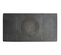 QLS Plaque cuisson fonte 60 x 30 cm avec foyer | Fonte de qualité, diffusion homogène de la chaleur pour poêles, fours et cuisinières