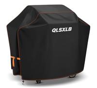 QLSXLB Housse Barbecue Exterieur, Bache Barbecue Résistante de 420D Oxford 165 x 71 x 122 CM, Housse Protection Plancha Gaz Anti-l'eau/Anti-Vent/Anti-UV/Anti-l'Humidité/Antipoussière Noir